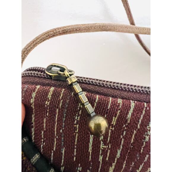 Maruca Design Crossbody Bag Mustard Plum Circles Handmade in Boulder CO - Picture 5 of 7